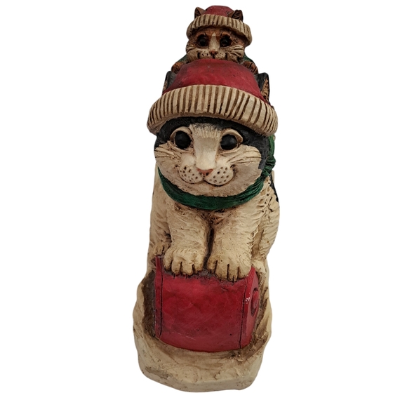 Holiday Cat Trio on a Sled Decor - Picture 3 of 10